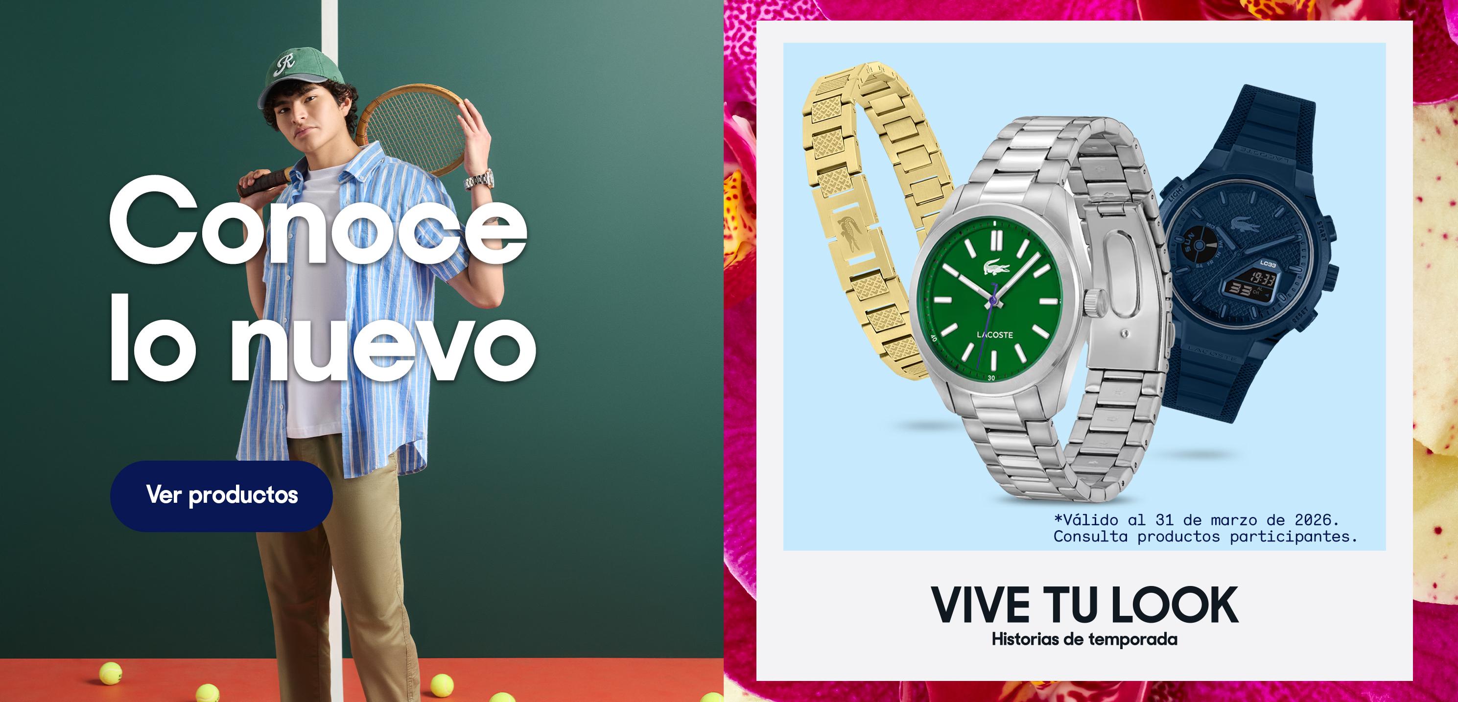 Vive tu look. Historias de temporada. Conoce lo nuevo en relojes. Válido al 31 de marzo de 2026. Consulta productos participantes. Pulsa aquí para ver variedad.