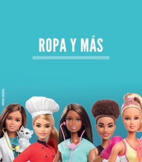 Ropa y más. Composición de: 5 muñecas Barbie profesiones, Barbie veterinaria, Barbie chef, Barbie médica, Barbie boxeadora, Barbie tenista. Pulsa aquí para ver más ropa y más accesorios para Barbie.