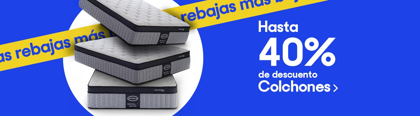 Hasta 40% de descuento en Colchones. Pulsa aquí para elegir.