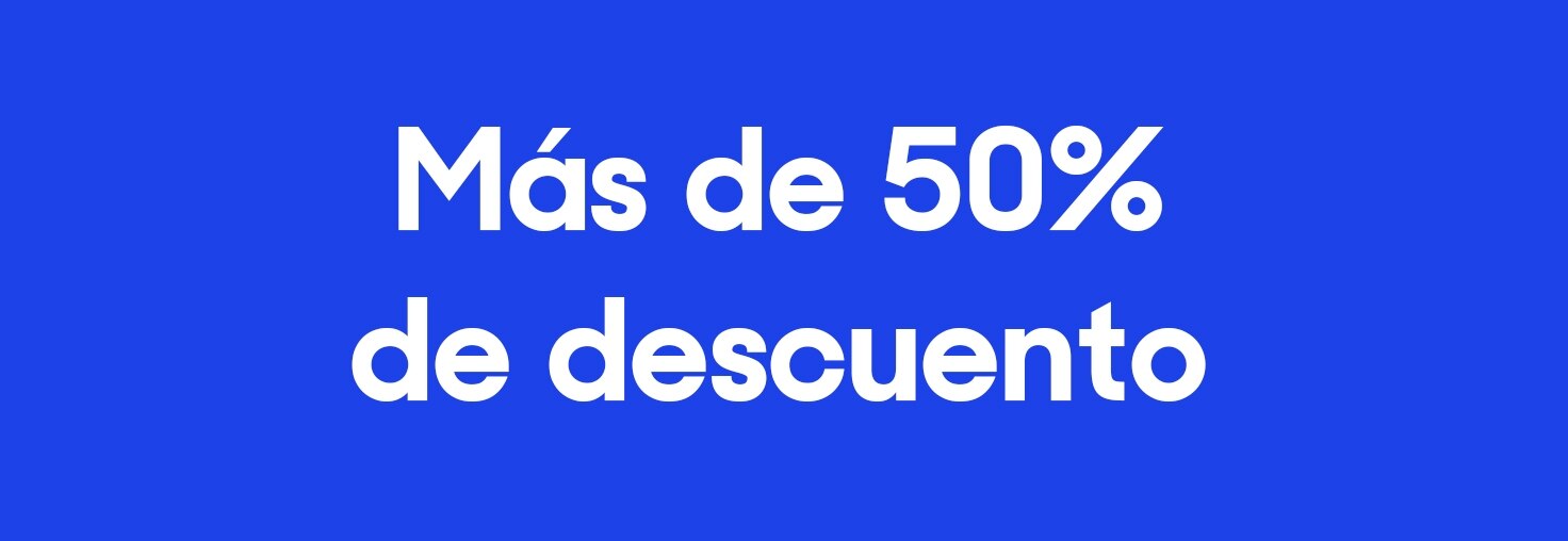 Artículos con más de 50% de descuento. Pulsa aquí para aprovechar.