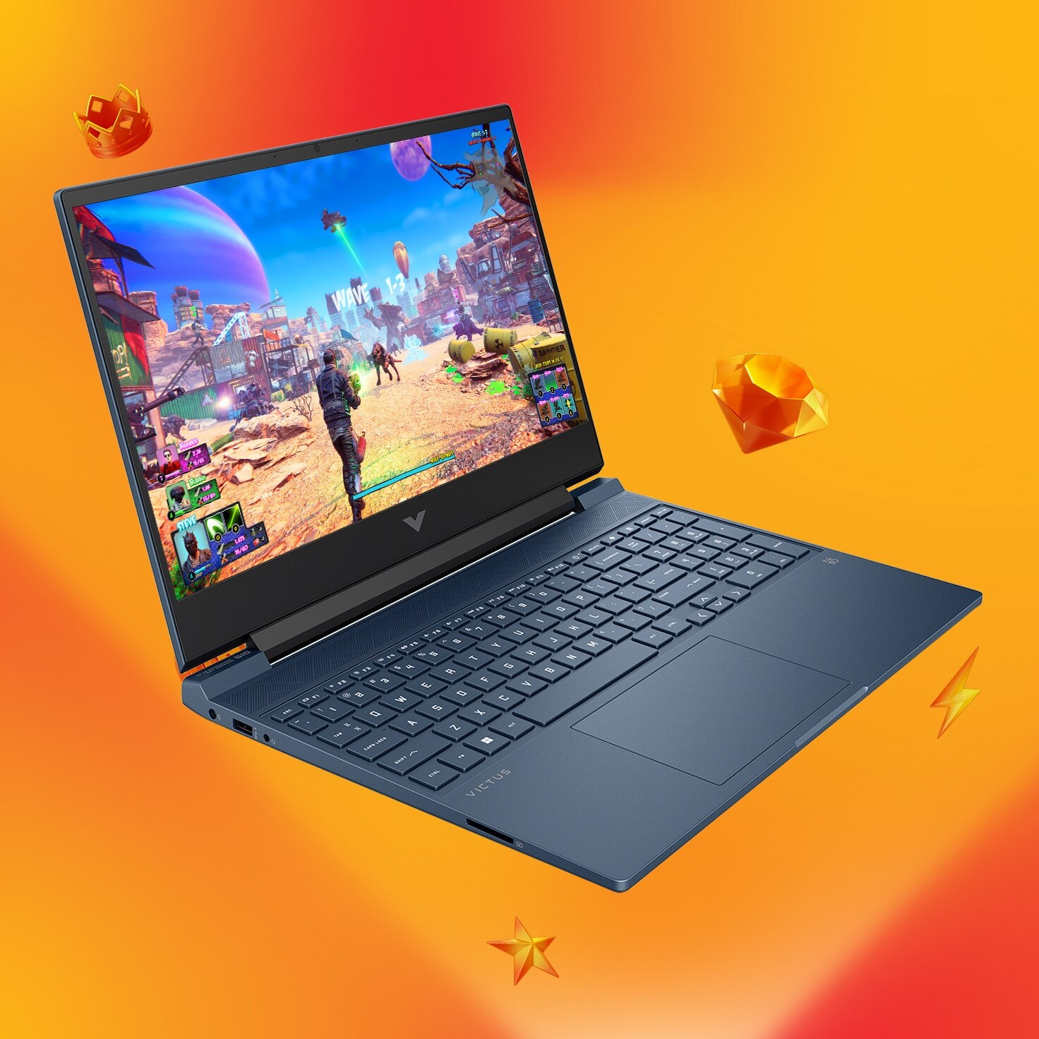 Imagen de laptop gamer HP. Pulsa aquí para descubrir los diferentes modelos.