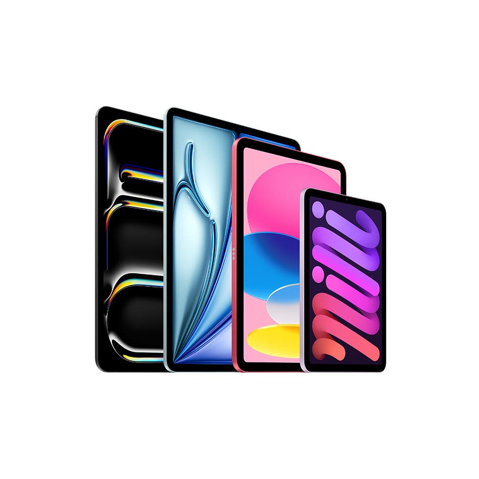 Composición de diferentes modelos de iPad. Pulsa aquí para conocerlos.