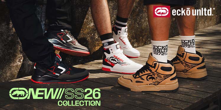 Ecko Unltd. New SS26 Collection. Pulsa aquí para descubrir calzado para hombre.