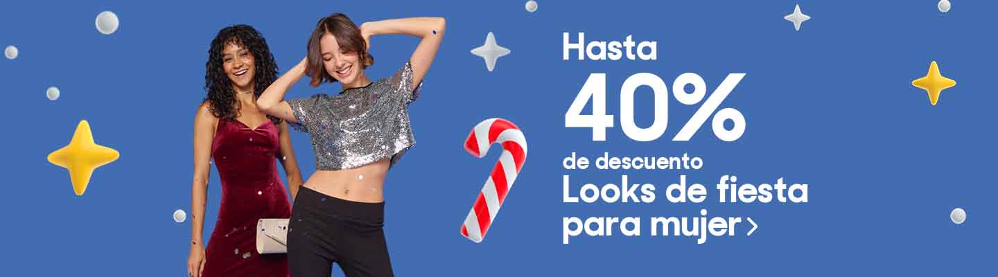 Hasta 40% de descuento en looks de fiesta para mujer. Pulsa aquí para elegir.