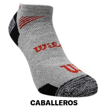 Calcetín gris con detalles en negro y naranja. Pulsa aquí para ver ropa para hombre de la marca Wilson.
