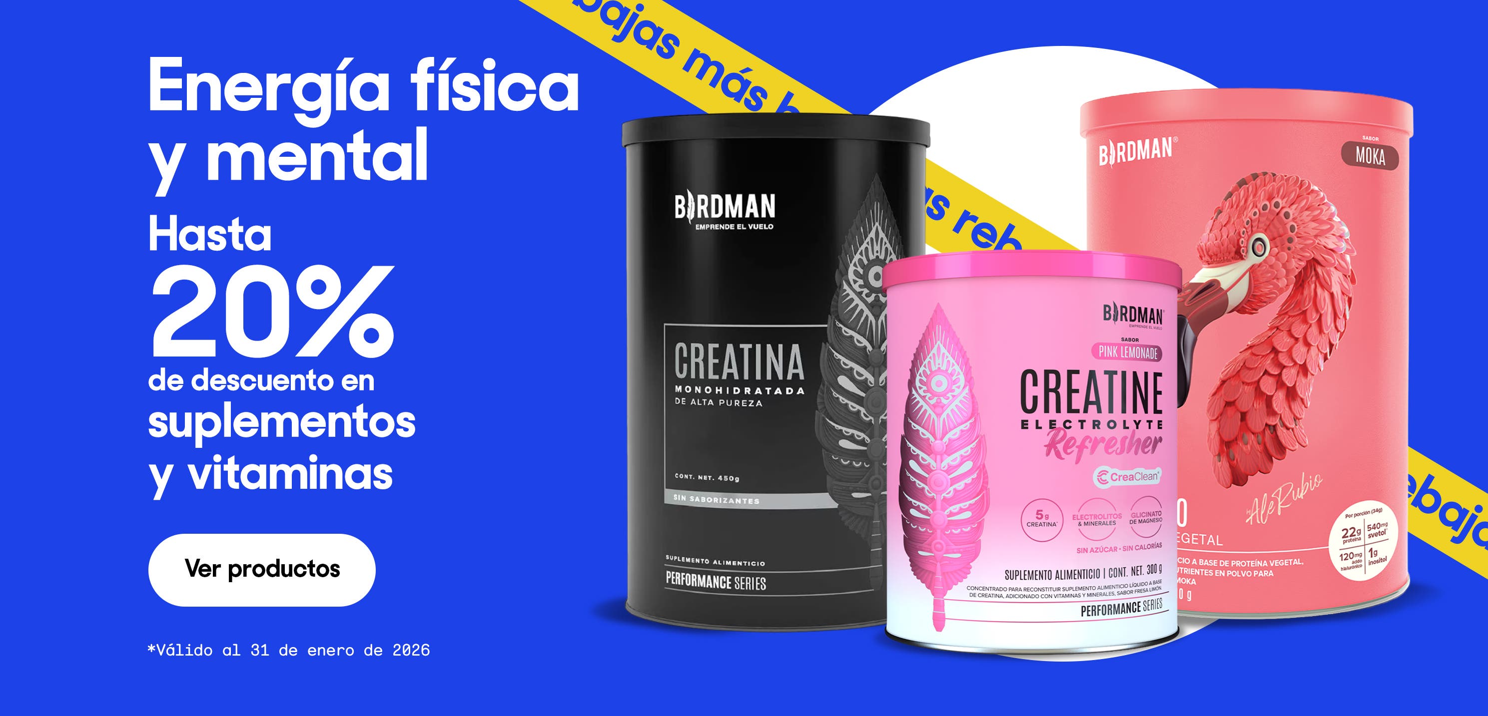 Energía física y mental. Hasta 20% de descuento en suplementos y vitaminas. *Válido al 31 de enero de 2026. Pulsa aquí para ver más