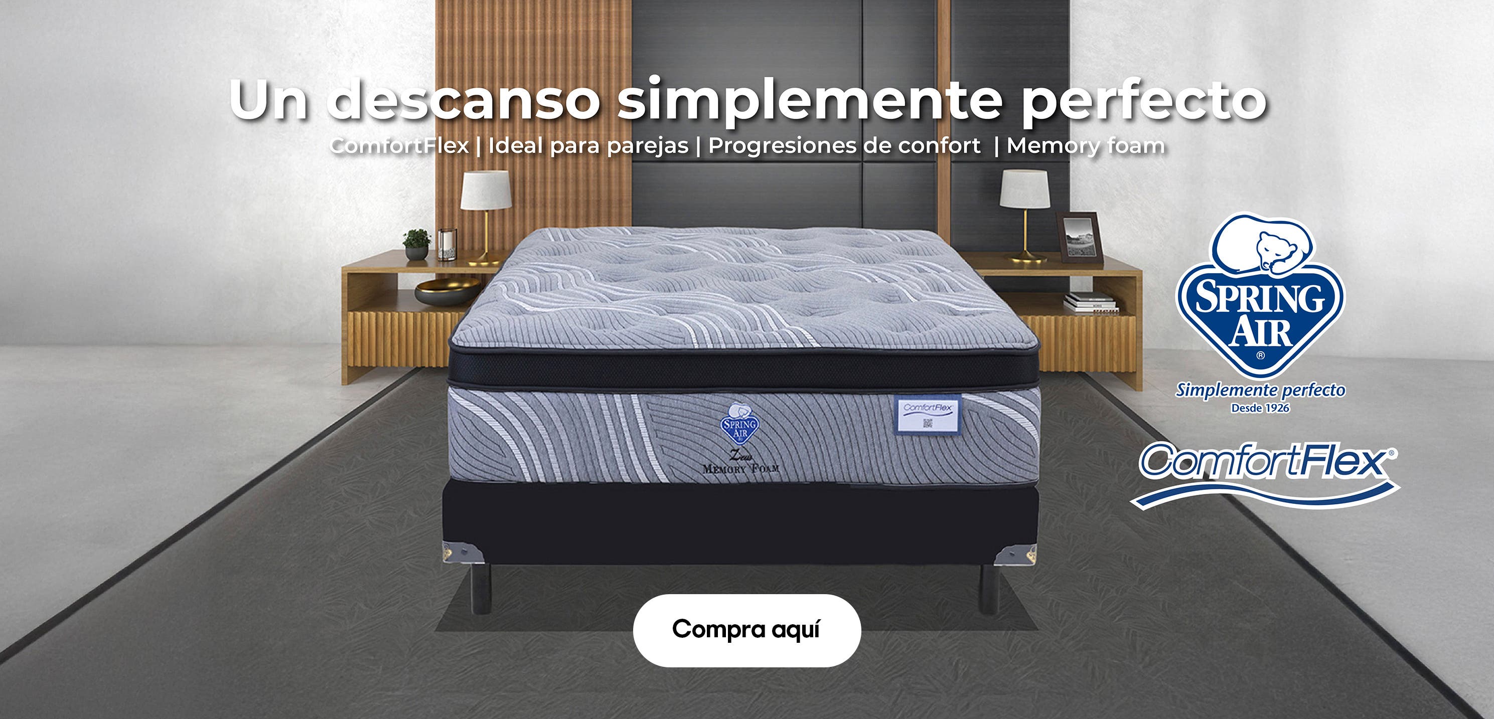 Spring Air. Colchón ComfortFlex con memory foam. Pulsa aquí para estrenarlo.