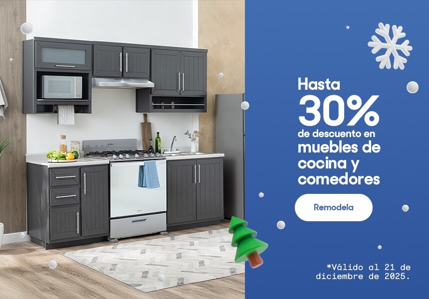 Hasta 30% de descuento en muebles de cocina y comedores. Válido al 21 de diciembre de 2025. Pulsa aquí para elegir.
