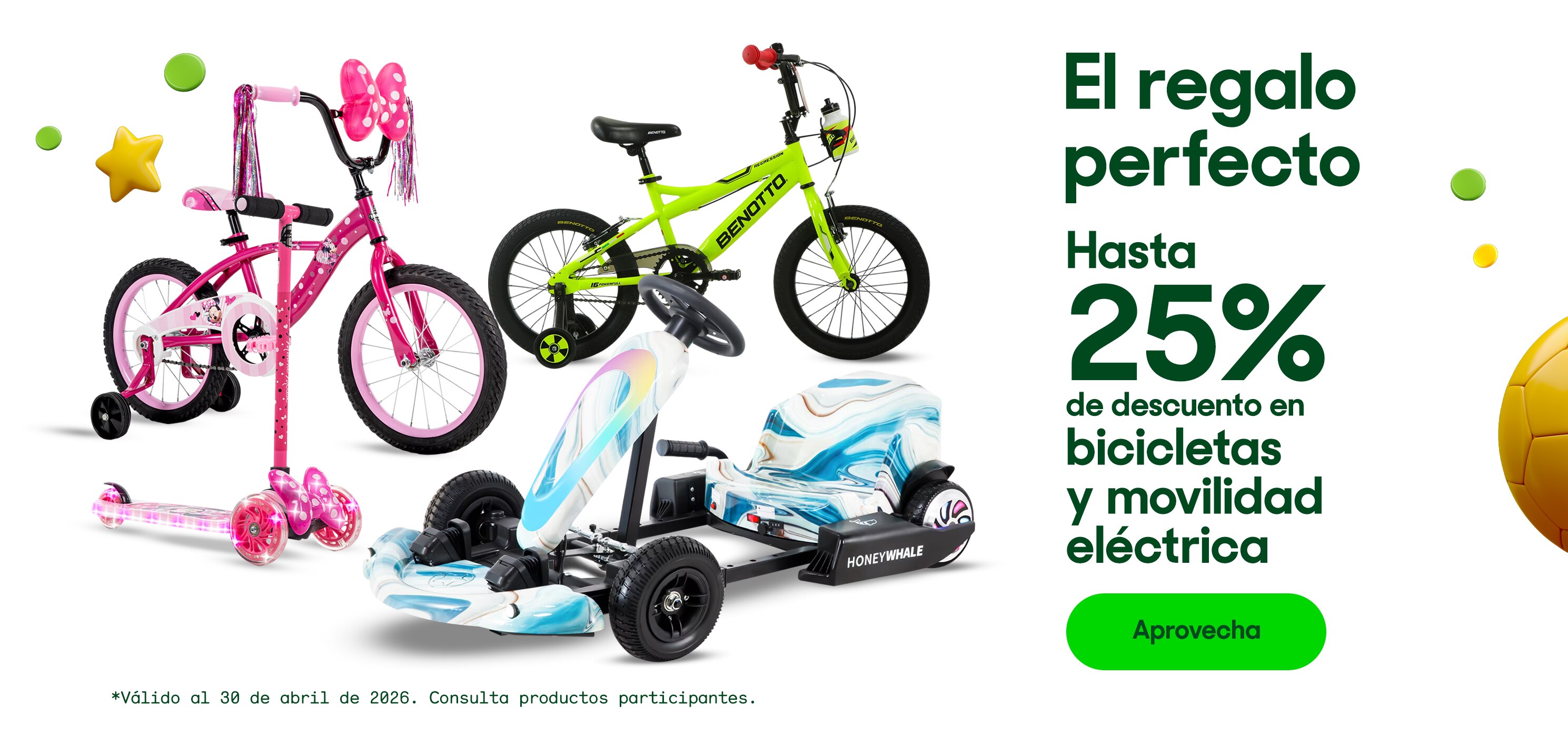 El regalo perfecto. Hasta 25% de descuento en bicicletas y movilidad eléctrica. *Válido al 30 de abril de 2026. Pulsa aquí para ver más.