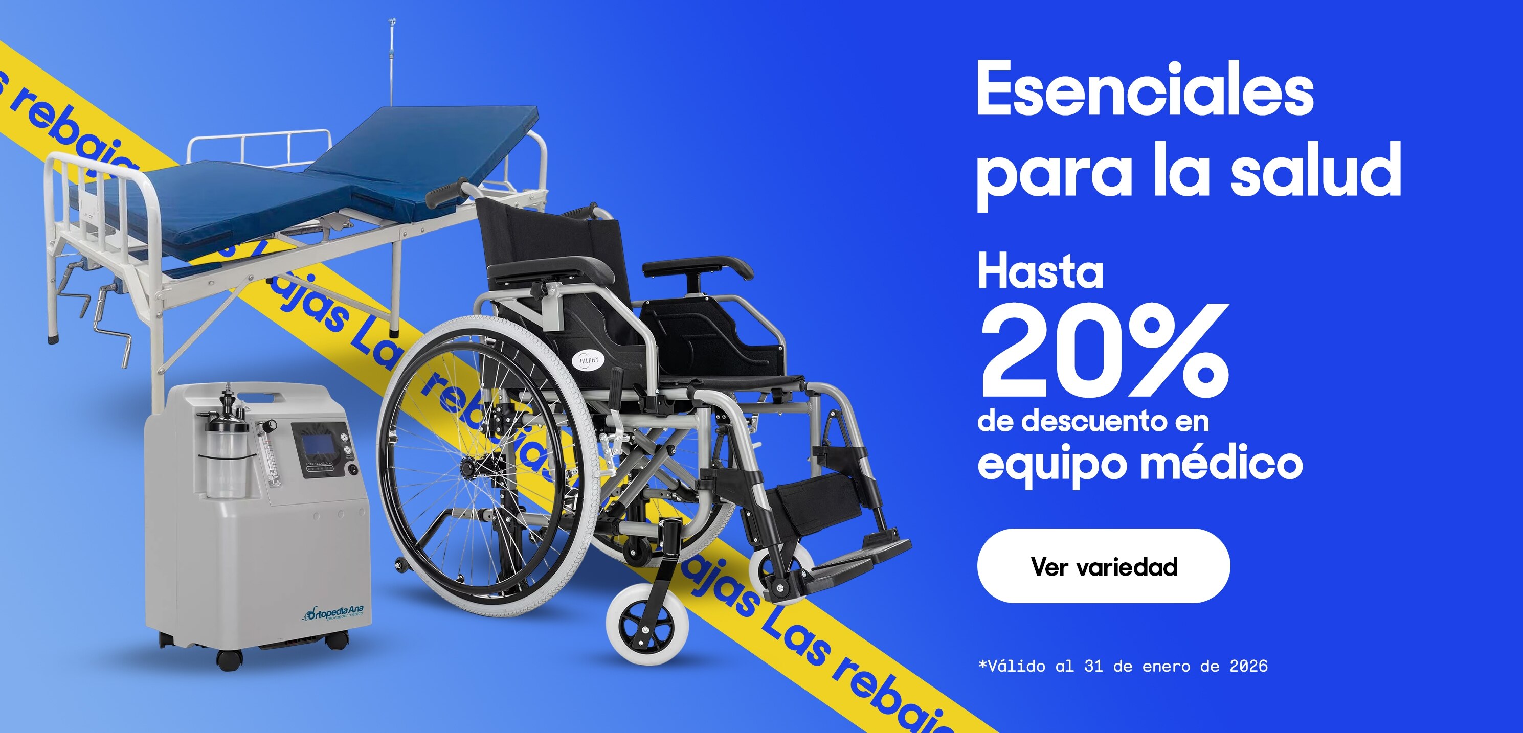 Esenciales para la salud. Hasta 20% de descuento en equipo médico. *Válido al 31 de enero de 2026. Pulsa aquí para ver más