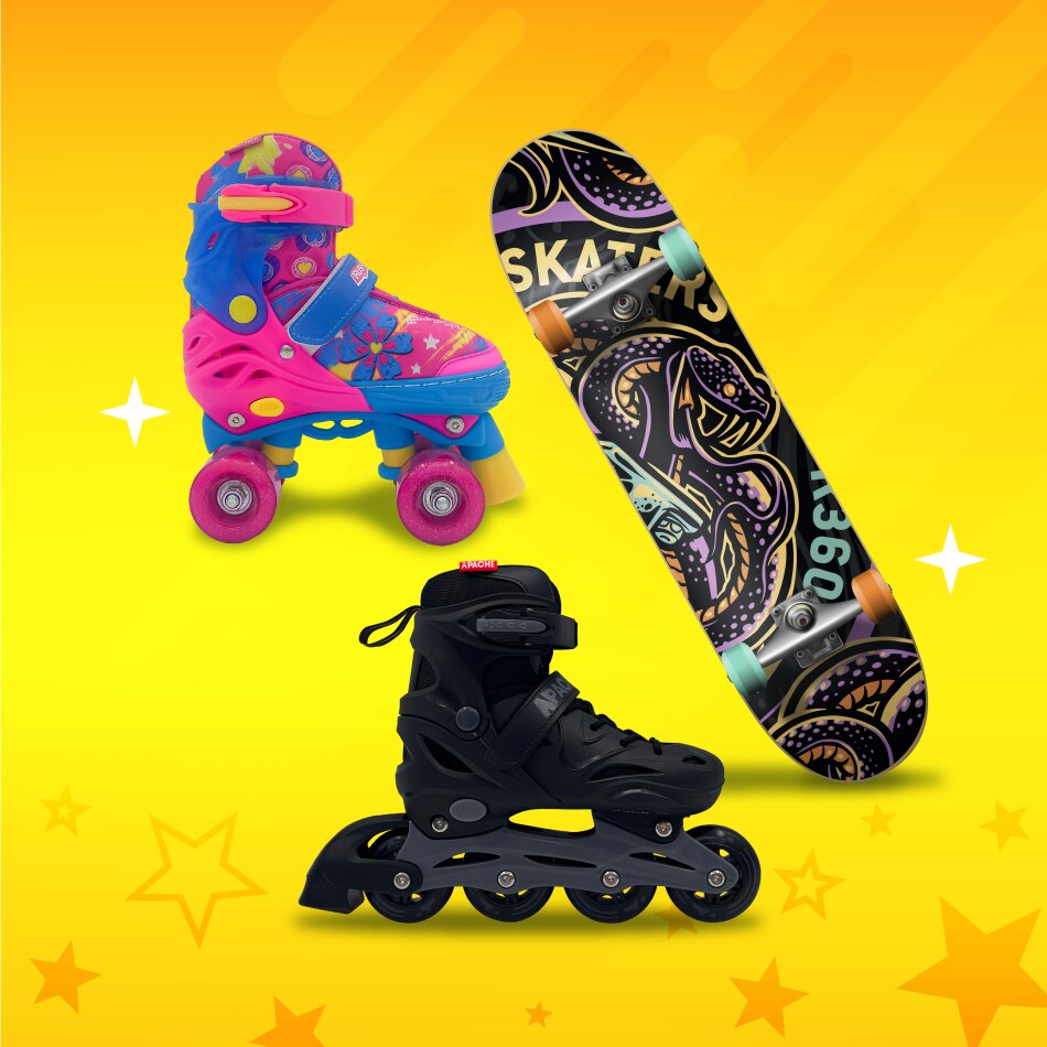 Patines y patinetas Apache. Pulsa aquí para conocer los diferentes modelos.	 	 	 	 	 	