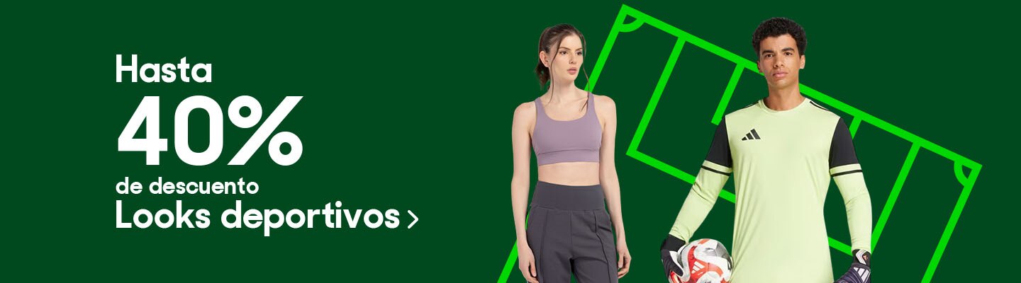 Hasta 40% de descuento en looks deportivos. Pulsa aquí para elegir.