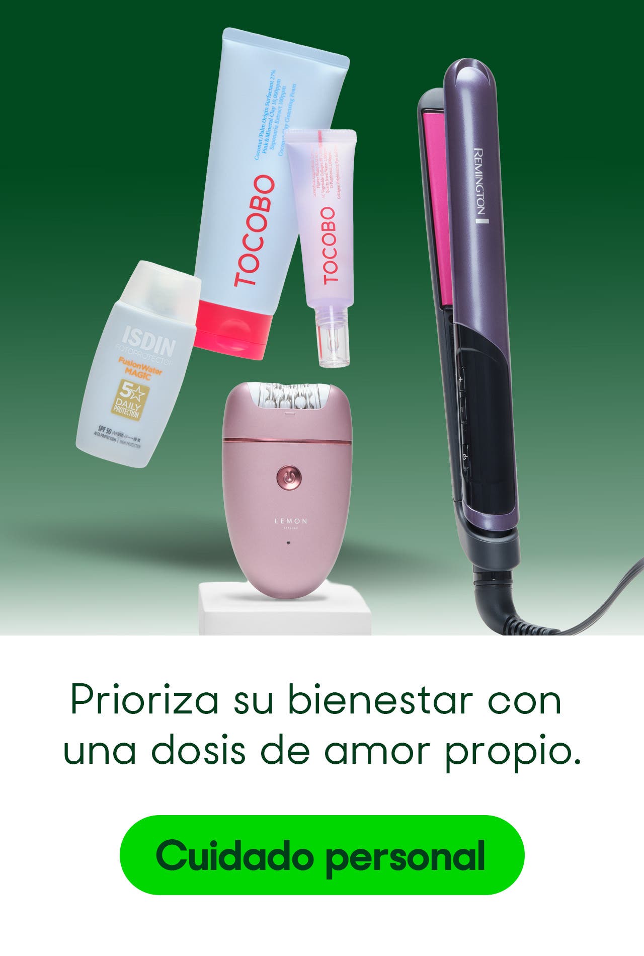Cuidado personal. Prioriza su bienestar con una dosis de amor propio. Pulsa aquí para ver productos.