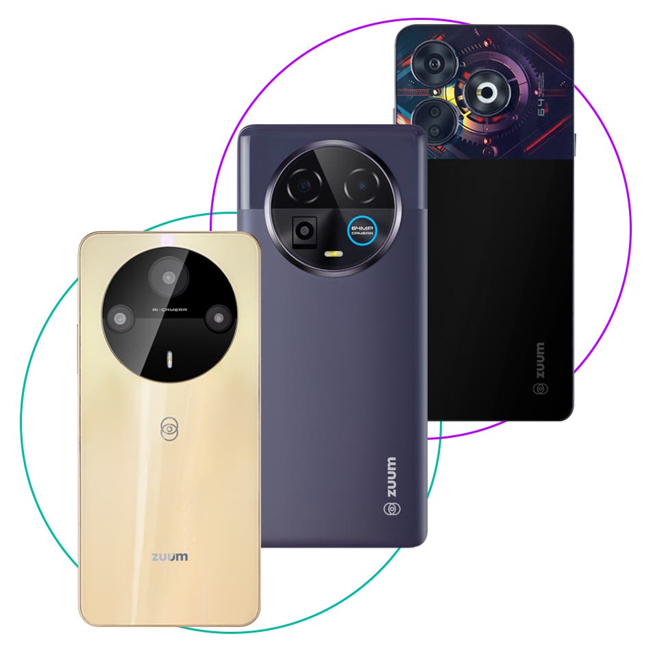Conjunto de tres celulares Zuum. Pulsa aquí para elegir el tuyo.