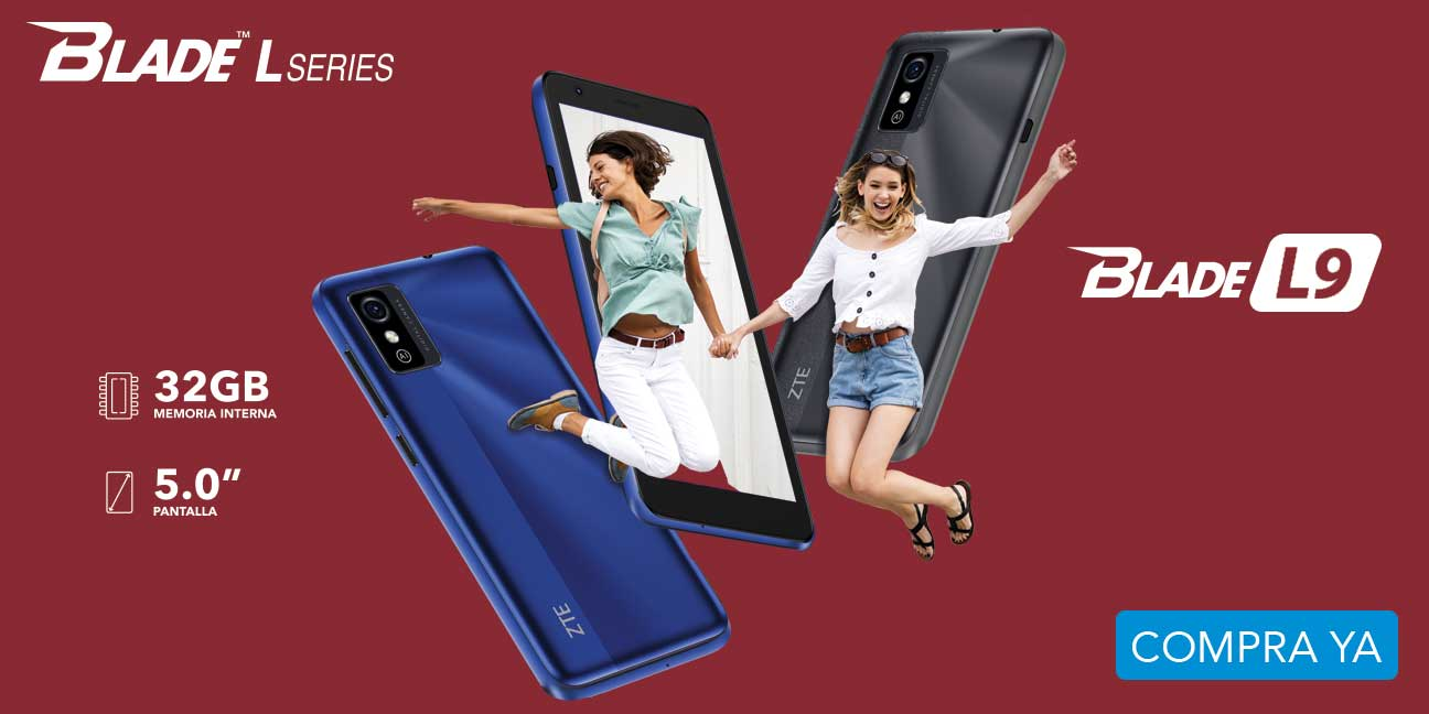 Blade L Series. Blade L9, 32GB de memoria interna. Pantalla de 5 pulgadas. Pulsa aquí para comprar el tuyo.