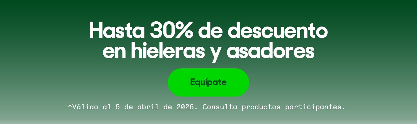 Hasta 30% de descuento en hieleras y asadores. Válido al 5 de abril 2026. Consulta productos participantes. Pulsa aquí para elegir.