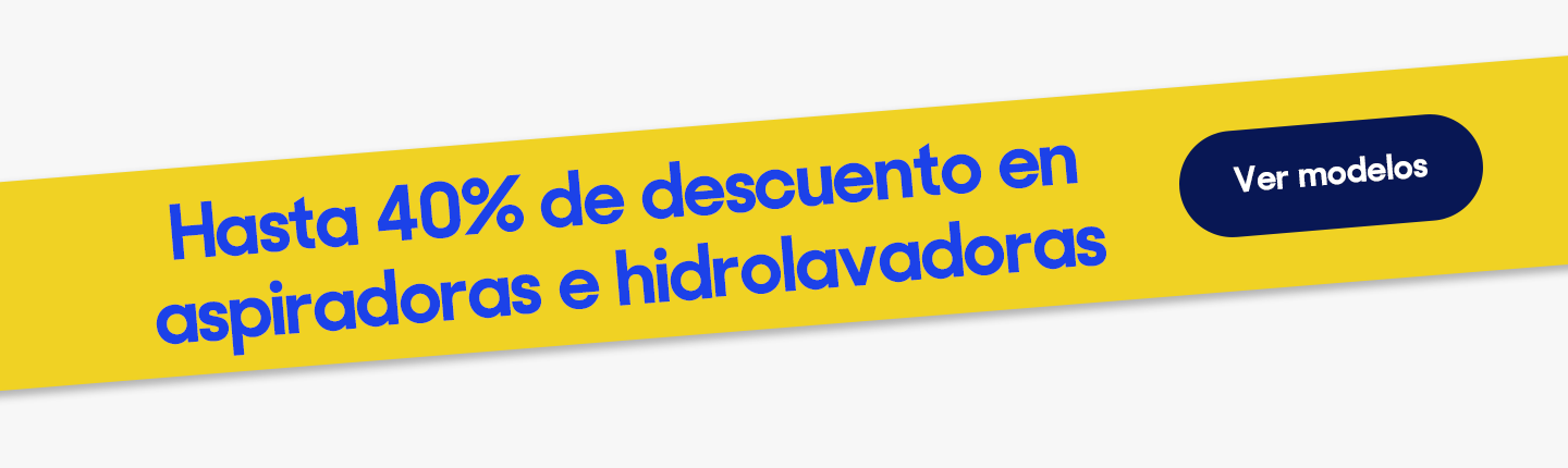 Hasta 40% de descuento en aspiradoras e hidrolavadoras. Pulsa aquí para elegir.