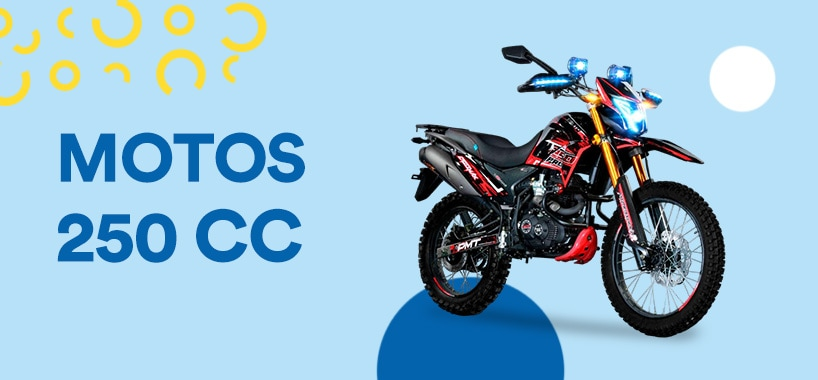 Pulsa aquí para encontrar motos de cilindrada 250cc.