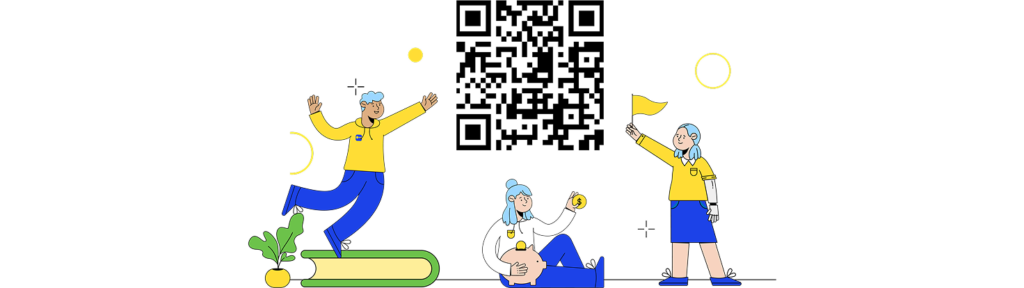 Escanea y descarga, es fácil y rápido. La imagen contiene un código QR que debe ser escaneado con un telefono celular para descargar la aplicación App Coppel.