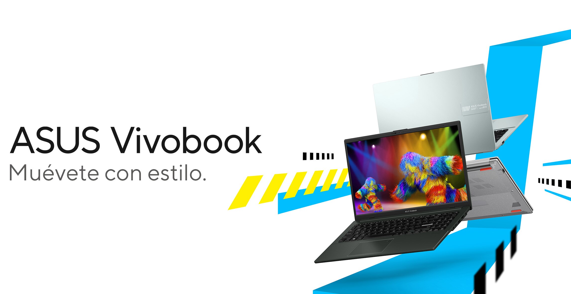Asus Vivobook. Muévete con estilo. Pulsa aquí para estrenar tecnología.