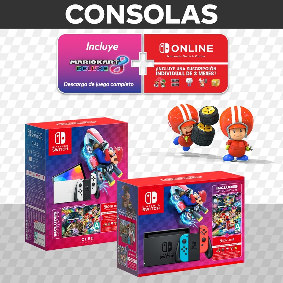 Consolas Nintendo Switch, Nintendo Switch OLED y la nueva Nintendo Switch 2. Pulsa aquí para explorar consolas disponibles. 