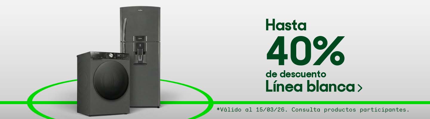 Hasta 40% de descuento en línea blanca. Válido al 15 de marzo de 2026. Pulsa aquí para elegir.