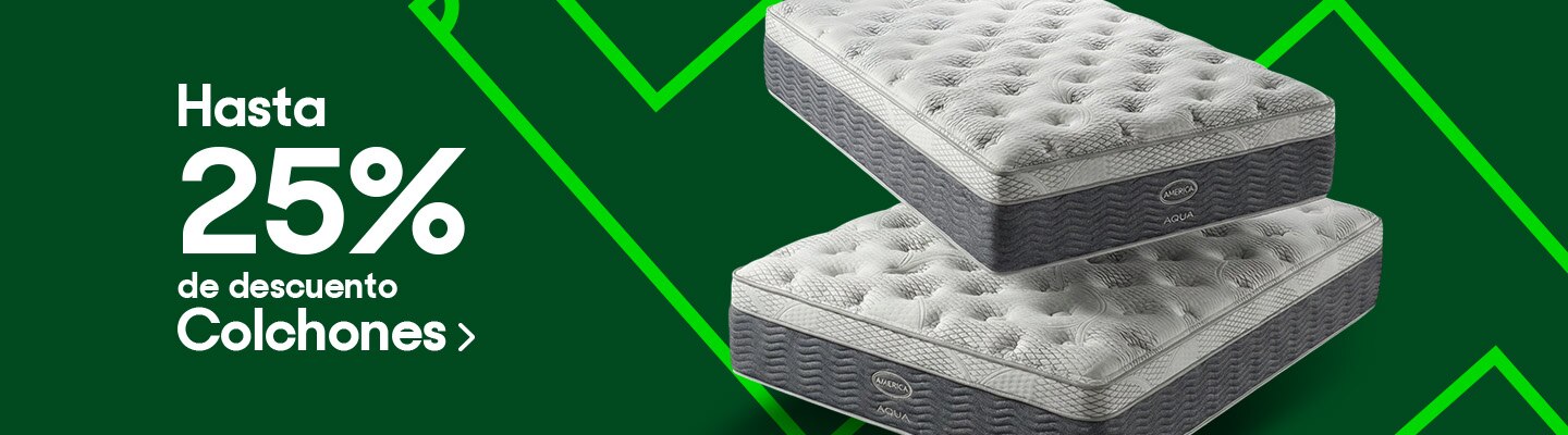 Hasta 25% de descuento en colchones. Pulsa aquí para elegir.