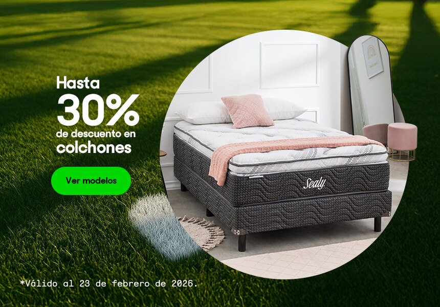 Hasta 30% de descuento en colchones. Válido al 19 de febrero de 2026. Pulsa aquí para elegir.