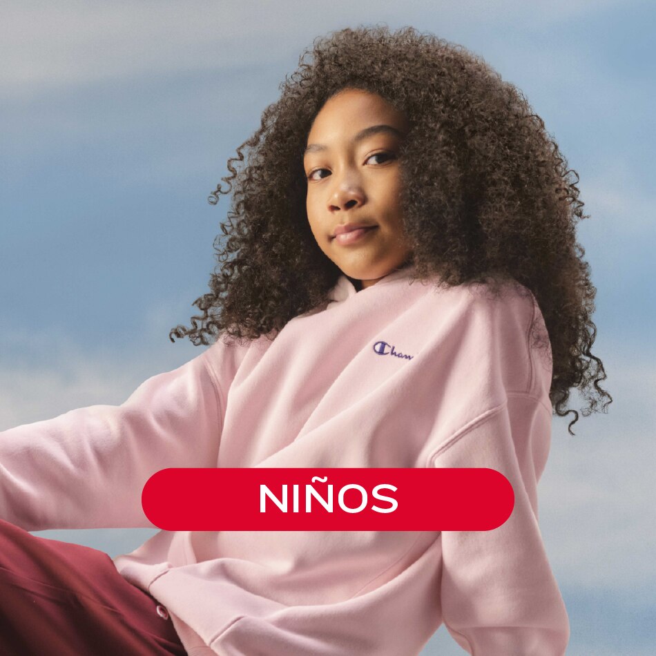 Niños. Pulsa aquí para ver outfits infantiles de la marca Champion.