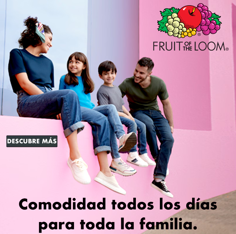 Fruit of the Loom. Comodidad todos los días para toda la familia. Pulsa aquí para ver ropa de la marca.