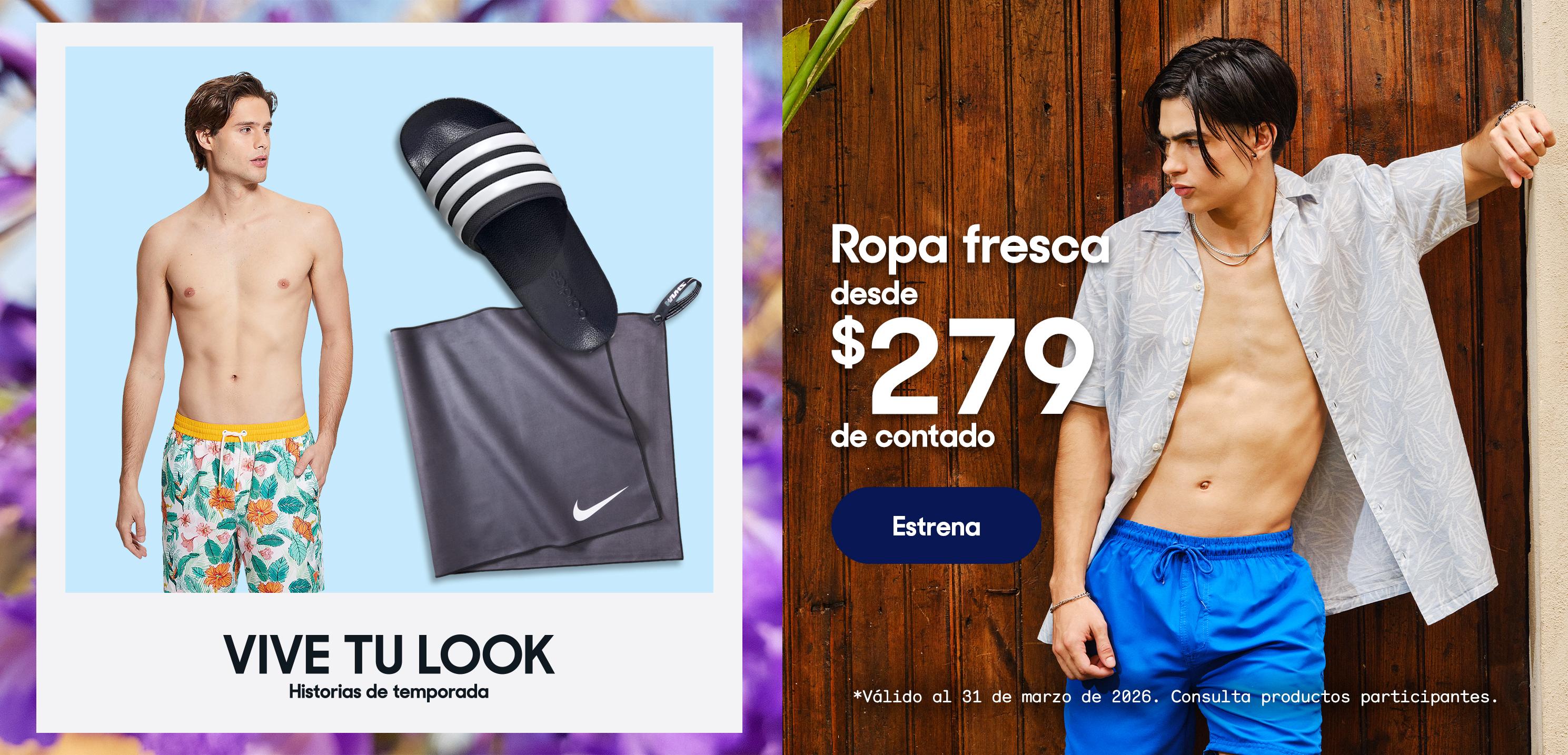 Ropa fresca desde 279 pesos de contado. *Válido al 31 de marzo de 2026. Pulsa aquí para ver más