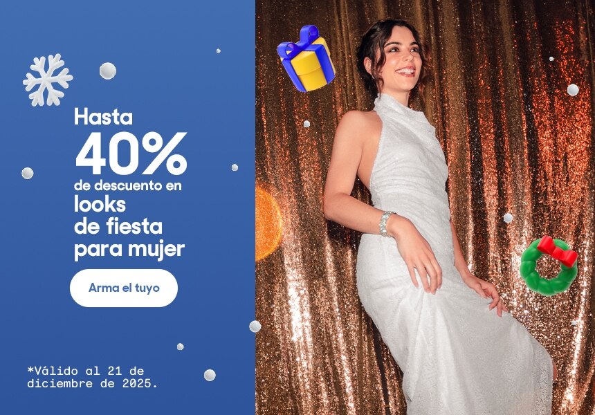 Hasta 40% de descuento en looks de fiesta para mujer. Válido al 21 de diciembre de 2025. Pulsa aquí para elegir. 