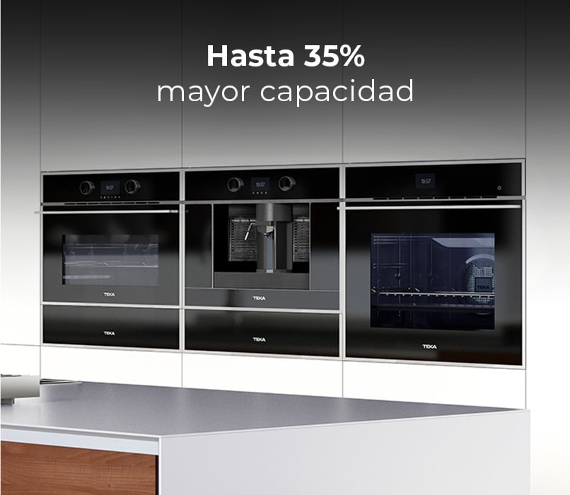 Hornos. Hasta 35% de mayor capacidad. Pulsa aquí para ver más hornos Teka.
