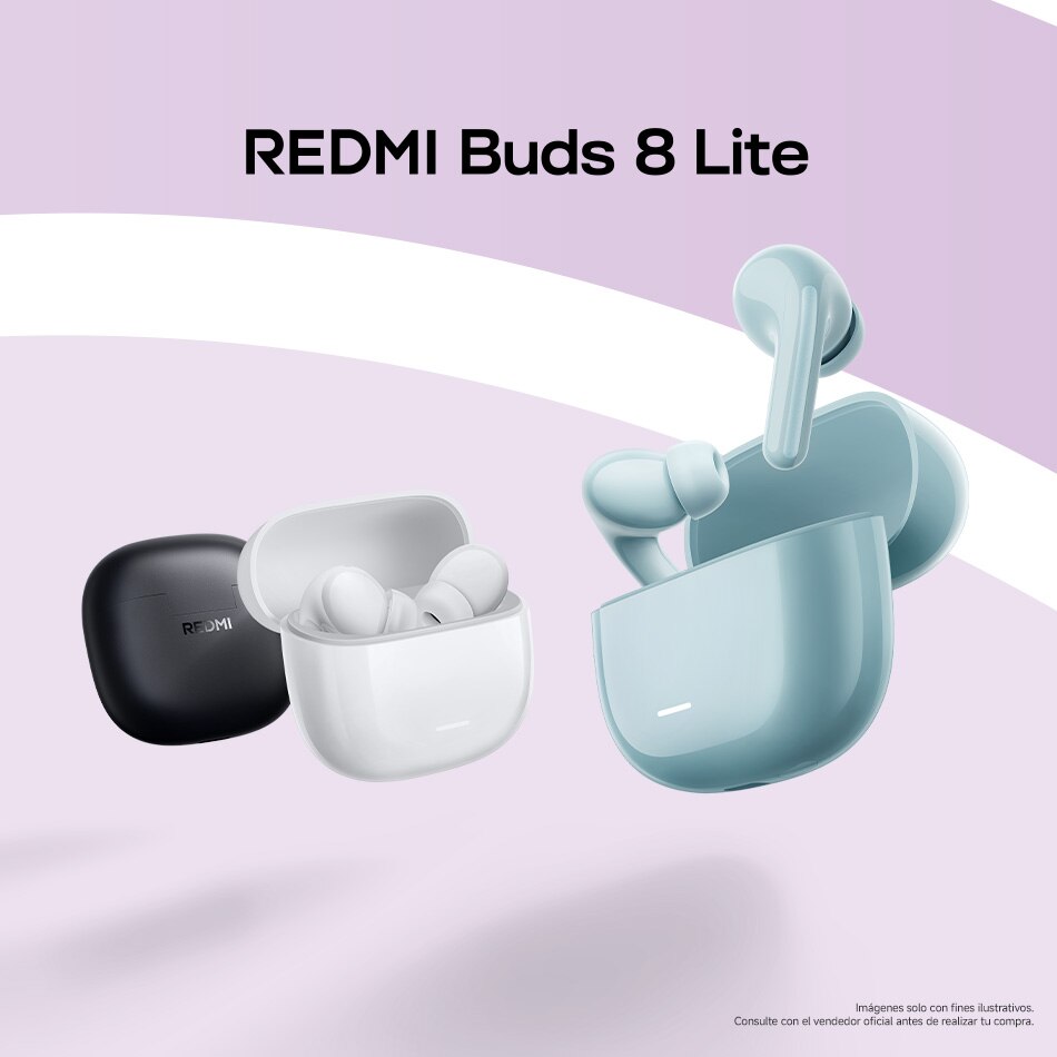 REDMI Buds 8 Lite. Imágenes solo con fines ilustrativos. Consulte al vendedor oficial antes de realizar su compra. Pulsa aquí para estrenar audífonos.
