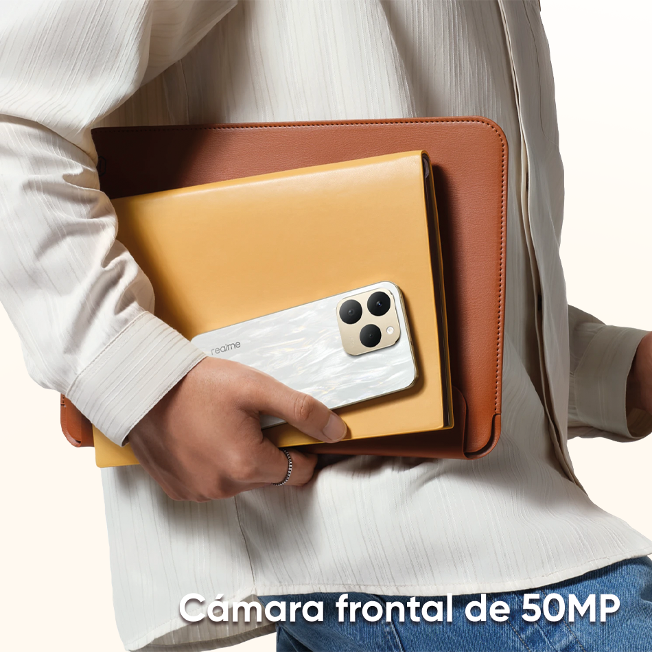 Realme 15T. Cámara frontal de 50 megapíxeles. Pulsa aquí para elegir tu celular Realme.