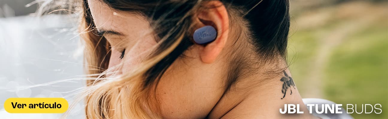 Tune Buds auriculares JBL. Pulsa aquí para explorar colores y modelos disponibles.