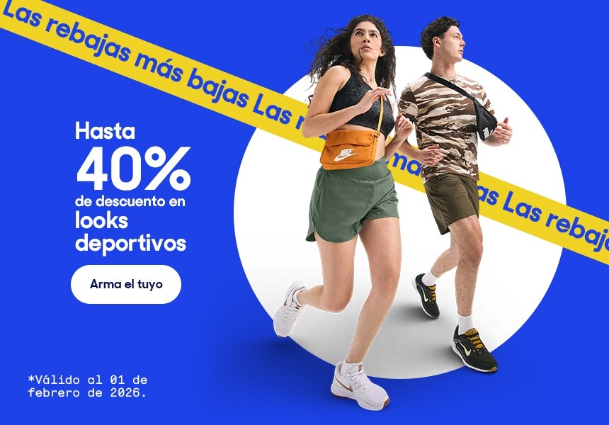Hasta 40% de descuento en looks deportivos. Válido al 1 de febrero de 2026. Pulsa aquí para elegir.