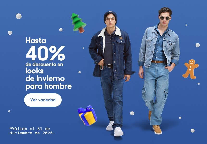 Hasta 40% de descuento en looks de invierno para hombre. Válido al 31 de diciembre de 2025. Pulsa aquí para elegir.