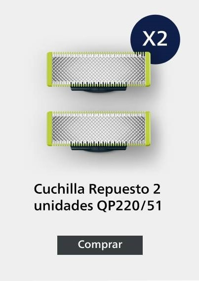 Cuchilla Repuesto 2 unidades QP220/51. Pulsa aquí para comprar las tuyas.