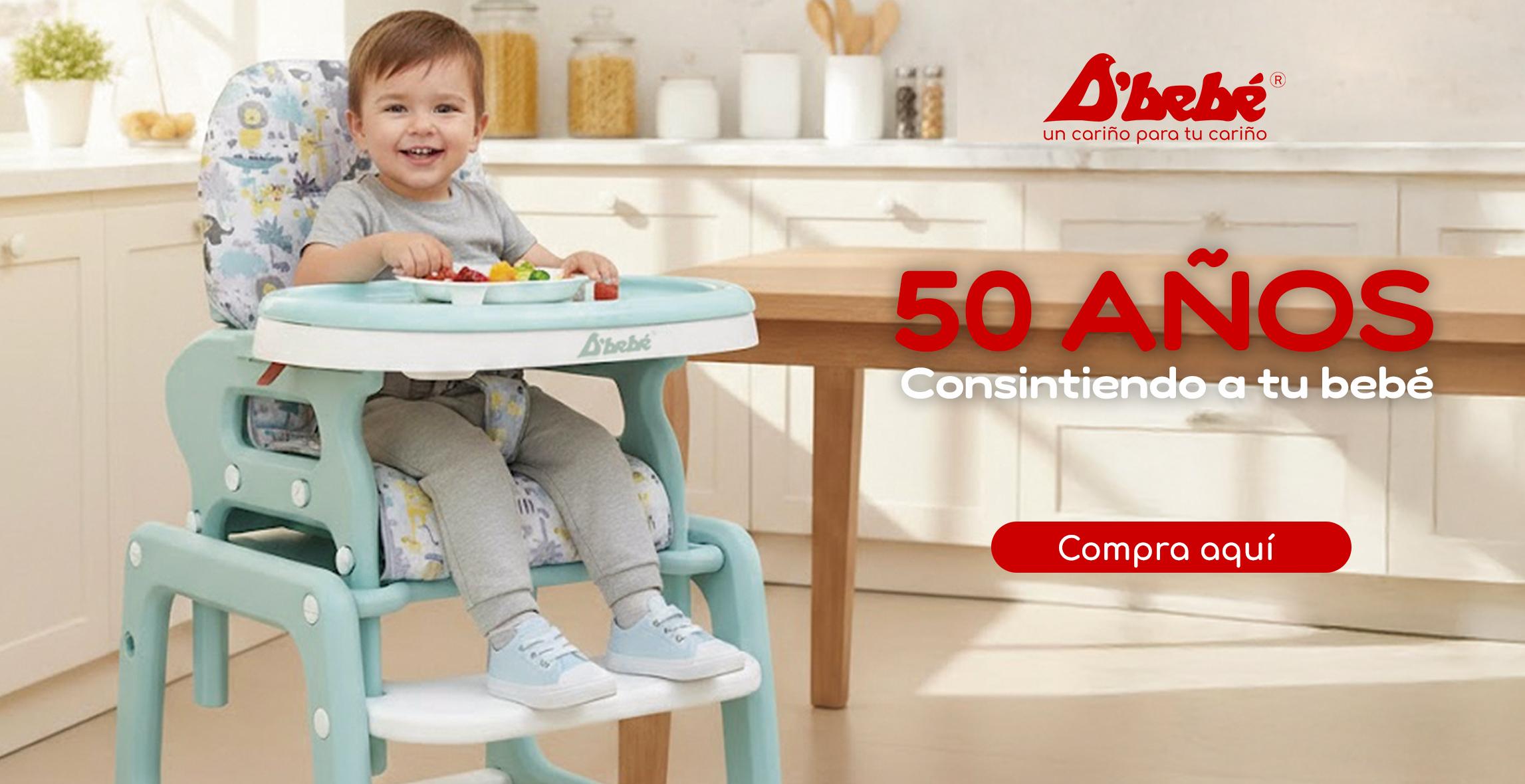 50 años consintiendo a tu bebé. Pulsa aquí para ver artículos de la marca D'bebé.