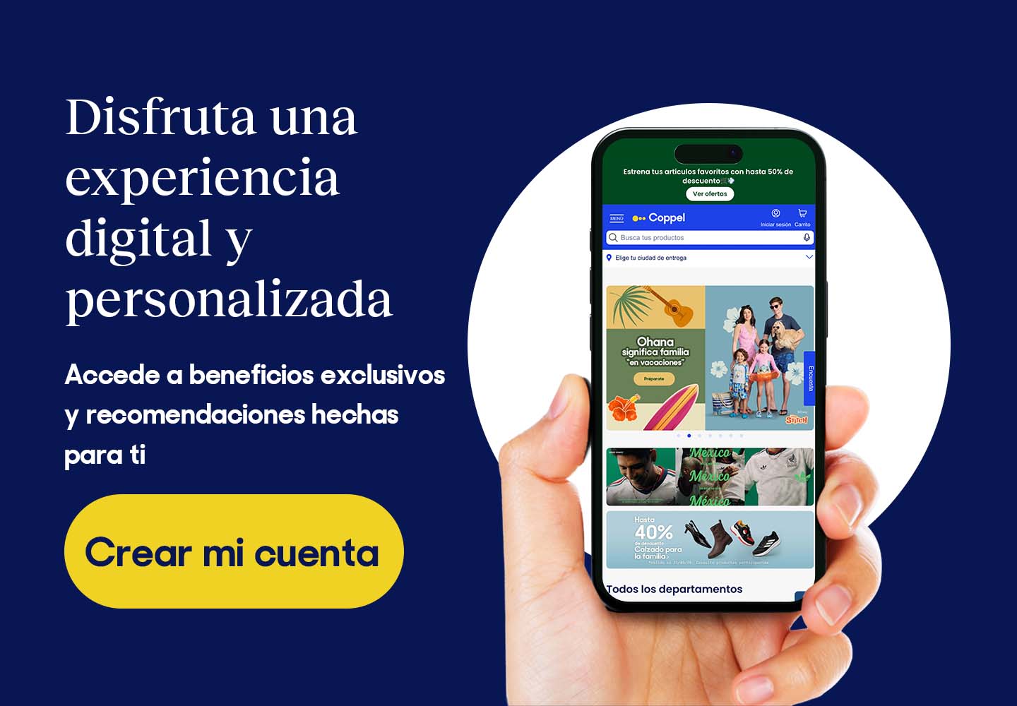 Disfruta una experiencia digital y personalizada. Accede a beneficios exclusivos y recomendaciones hechas para ti. Pulsa aquí para crear tu cuenta.