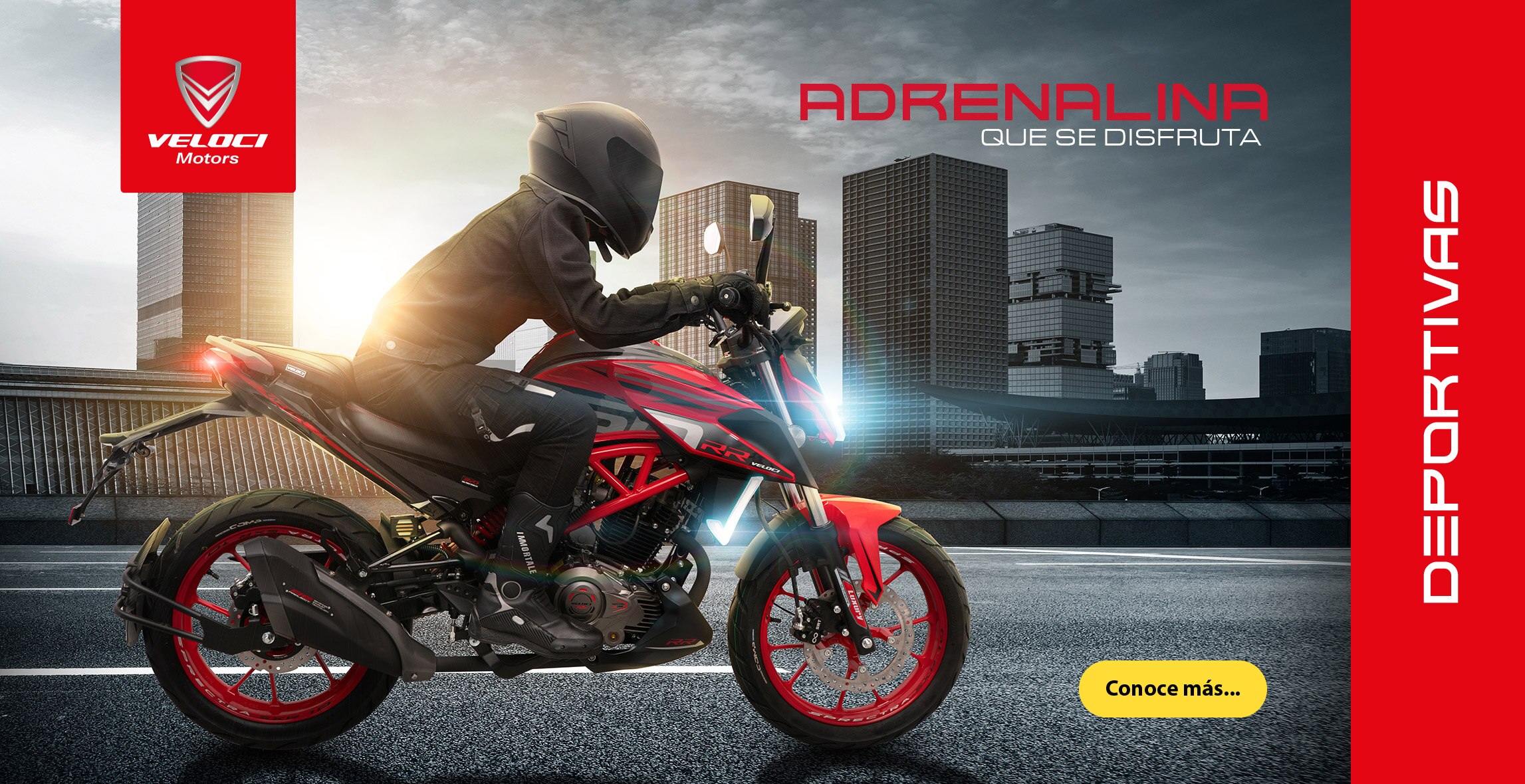Veloci. Adrenalina que se disfruta. Pulsa aquí para encontrar motocicletas deportivas.