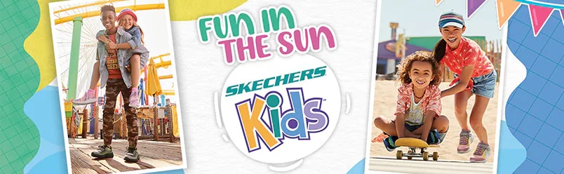 Skechers Kids. Fun in the sun. Pulsa aquí para ver modelos infantiles.