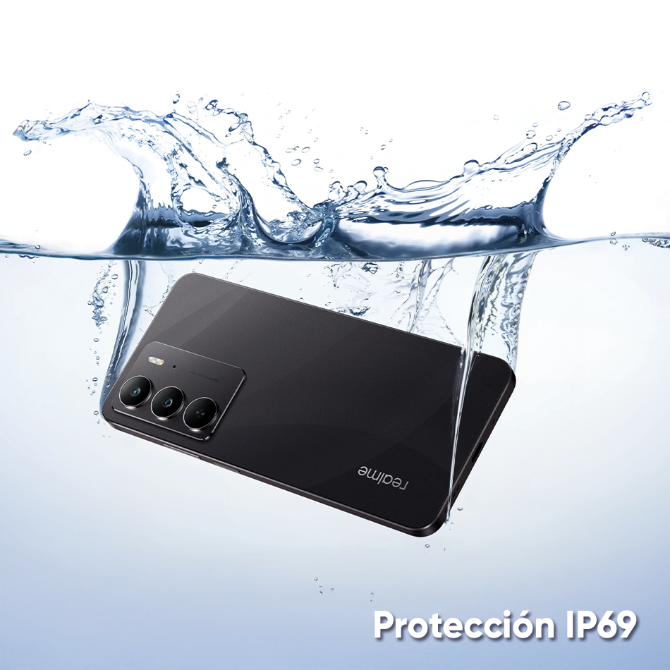 Realme C75. Protección IP69. Pulsa aquí para elegir tu celular Realme.