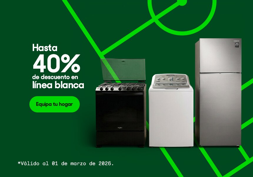 Hasta 40% de descuento en línea blanca. Válido al 01 de marzo de 2026. Pulsa aquí para elegir.