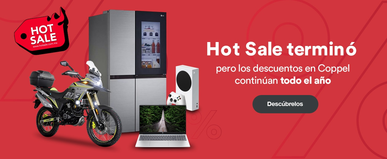 Hot Sale 2025 terminó, pero los descuentos en Coppel continúan todo el año. Visita nuestras tiendas para aprovecharlos.