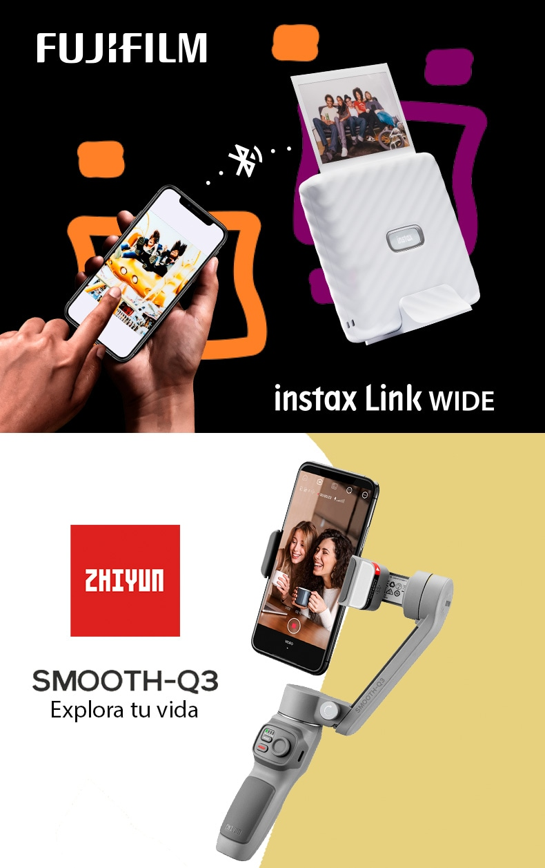 Fujifilm. Instax Link Wide. Pulsa aquí para estrenar tu impresora portátil Fujifilm.
