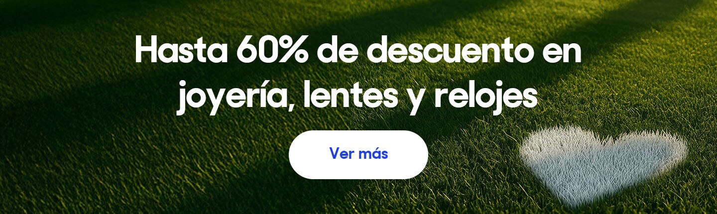 Hasta 60% de descuento en joyería, lentes y relojes. Pulsa aquí para ver variedad. 