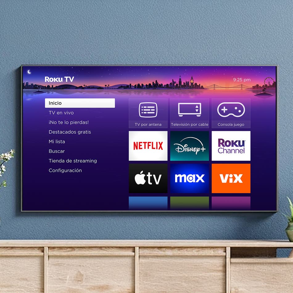 Smart Tv encendida con Roku