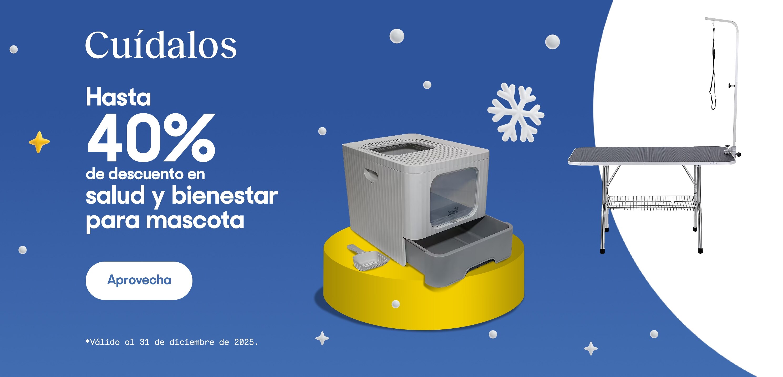 Cuídala. Hasta 40 por ciento de descuento en salud y bienestar para mascota. Válido al 31 de diciembre de 2025. Pulsa aquí para aprovechar.